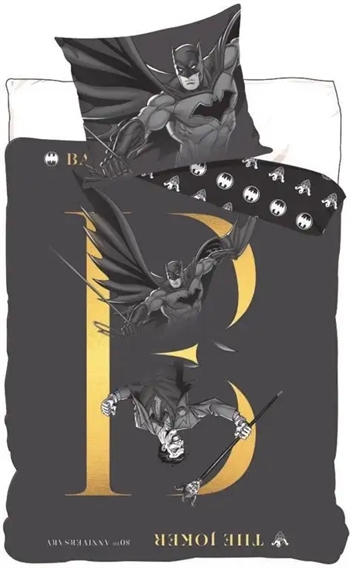 7: Batman sengetøj - 140x200 cm - Batman 2 i 1 design - Sengesæt i 100% bomuld